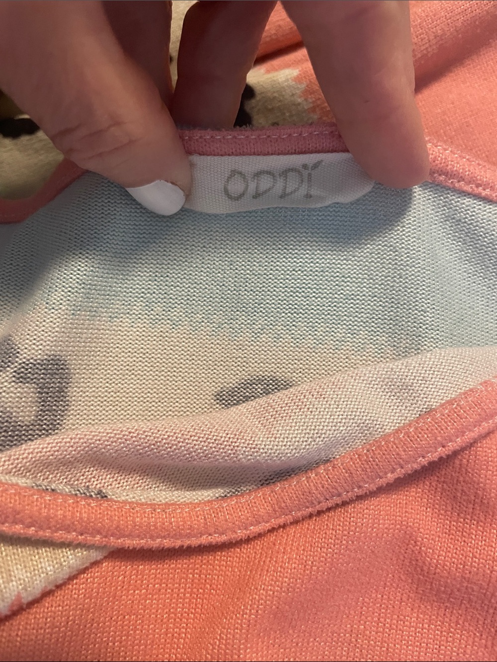 ODDI Striped Pink & Teal Leopard Print Belted Dress Size 3X - Picture 5 of 7